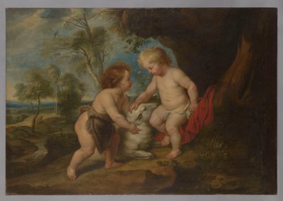 Jesusbarnet och Johannes Döparen av Peter Paul Rubens