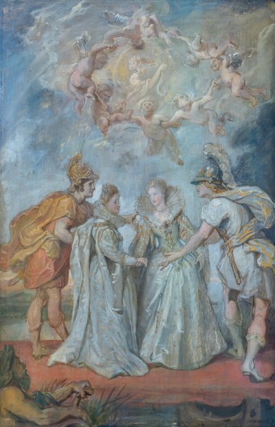 Familjeutbyte av prinsessorna mellan Spanien och Frankrike den 9 november 1615 av Peter Paul Rubens