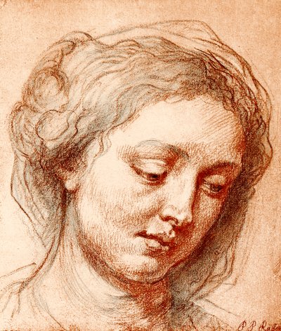 Flickhuvud av Peter Paul Rubens
