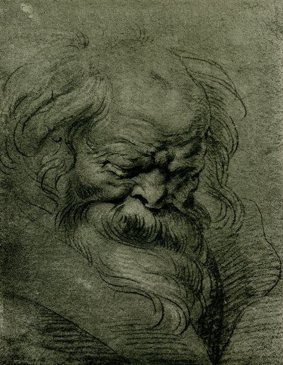 Huvudstudie för Bacchus av Peter Paul Rubens