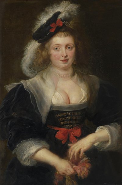 Helene Fourment, medan hon tar på sig en handske av Peter Paul Rubens