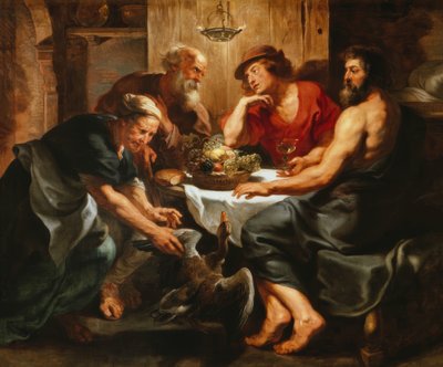 Jupiter och Merkurius med Filemon och Baucis av Peter Paul Rubens
