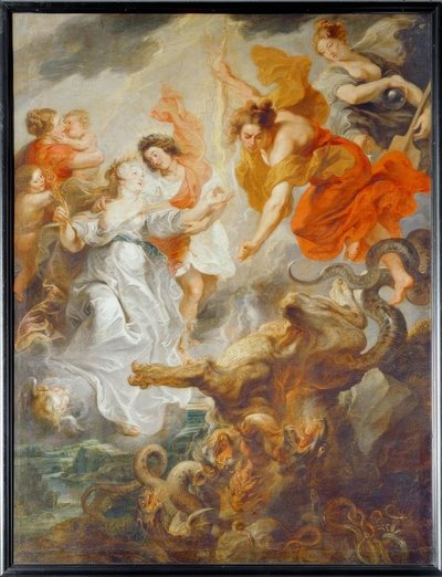 Den perfekta försoningen mellan drottningen och hennes son... av Peter Paul Rubens