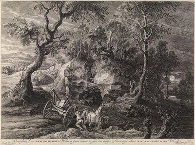 Landskap med en fast vagn (gravyr) av Peter Paul Rubens