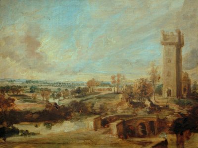 Landskap med torn av Peter Paul Rubens