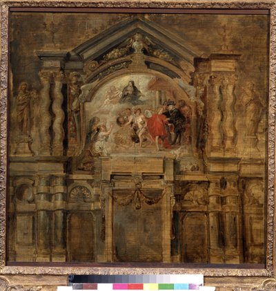 The Apotheosis of the Infanta Isabella of Spain (1566-1633) (The apotheosis of the infanta Isabella). Målning av Peter Paul (Pierre-Paul) Rubens (eller Peter Paul eller Petrus Paulus) (1577-1640). Olja på trä, 69 x 70 cm av Peter Paul Rubens
