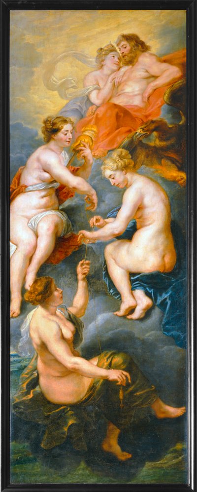 Les Parques filant le destin de la reine Marie de Medicis (målning på duk) av Peter Paul Rubens