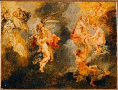 De tre öden efter Marie Medicis öde av Peter Paul Rubens