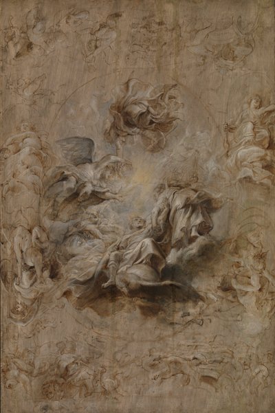 Multiple Sketch for the Banqueting House Ceiling av Peter Paul Rubens