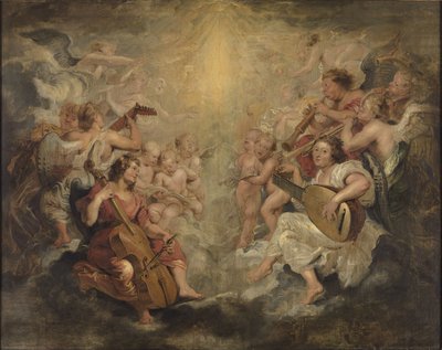 Änglar som skapar musik av Peter Paul Rubens