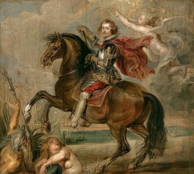 Porträtt av hertigen av Buckingham till häst. 1625 av Peter Paul Rubens