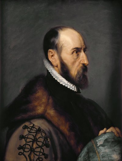 Porträtt av Abraham Ortelius 1527-1598, 1633. av Peter Paul Rubens