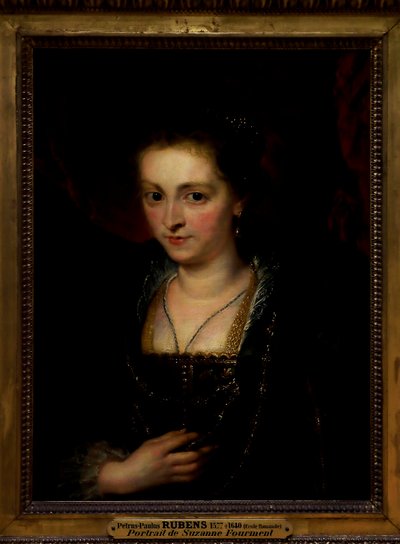 Porträtt av en kvinna. Porträtt av Suzanna Fourment av Peter Paul Rubens