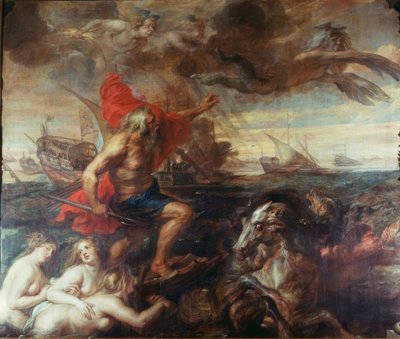 Quos ego! - Neptunus, lugnar vågorna av Peter Paul Rubens