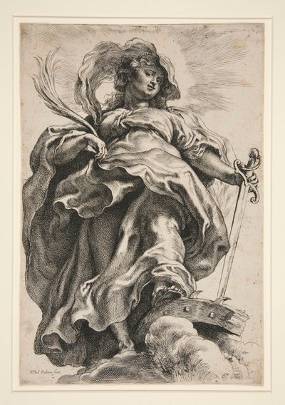 Saint Catherine i molnen av Peter Paul Rubens