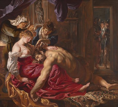 Simson och Delila, ca 1609 (olja på panel) av Peter Paul Rubens