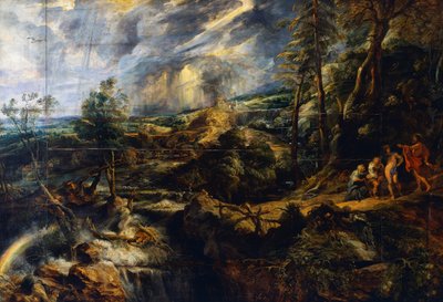 Stormigt landskap, ca 1625 (olja på panel) av Peter Paul Rubens