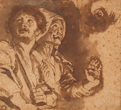 Studie till en bild av herdarnas tillbedjan av Peter Paul Rubens
