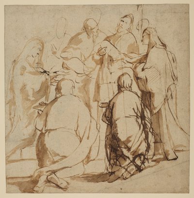 Studier för presentationen i templet av Peter Paul Rubens