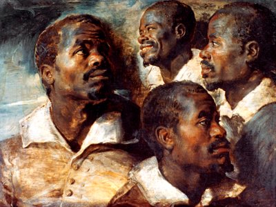 Studier av huvudet på en svart, 1600-talet av Peter Paul Rubens