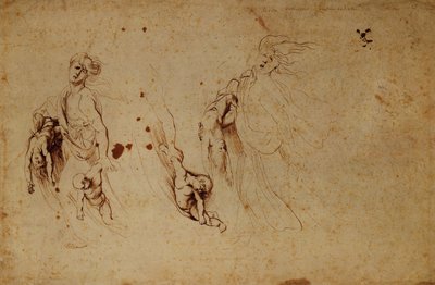 Studie av Medea som dödar sina barn av Peter Paul Rubens