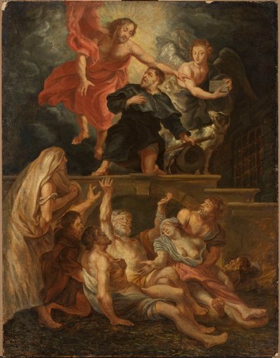 Sankt Rochus, skyddshelgon för dem som drabbats av sjukdom av Peter Paul Rubens