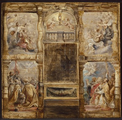 Eukaristin tillbedjan, ca 1626 av Peter Paul Rubens