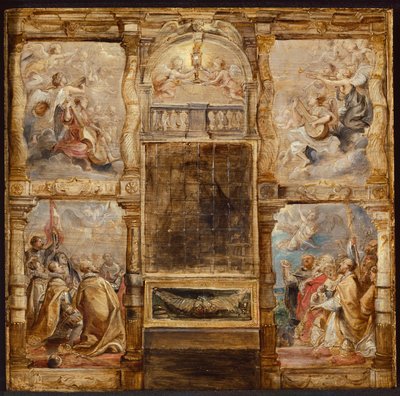 Tillbedjan av eukaristin, ca. 1626. av Peter Paul Rubens