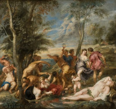 Andrians Bacchanal av Peter Paul Rubens