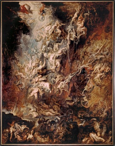 The Fall of the Damned (målning på ek) av Peter Paul Rubens