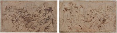 Herodes högtid (recto) Tomyris med Cyrus huvud (verso) av Peter Paul Rubens