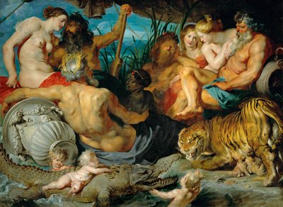 De fyra kontinenterna, ca 1615 (olja på duk) av Peter Paul Rubens