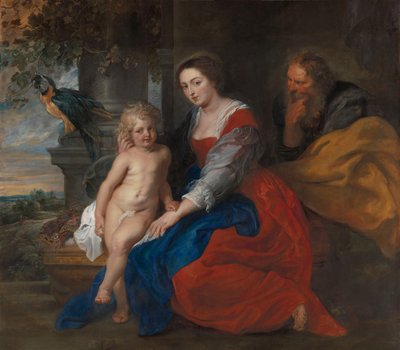 Den heliga familjen med papegojan av Peter Paul Rubens
