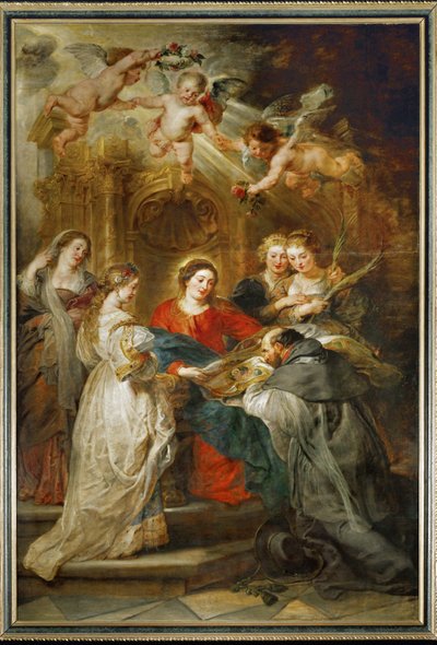 Den heliga jungfrun uppenbarar sig för Sankt Ildefonso av Peter Paul Rubens