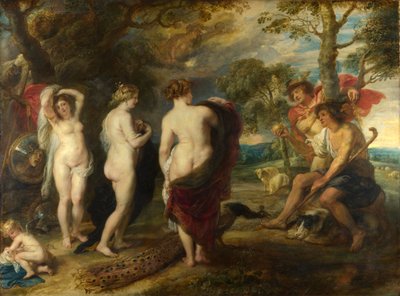 The Judgment of Paris, c.1632-35 (olja på panel) av Peter Paul Rubens
