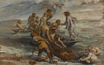 Det mirakulösa utkastet av fiskar, 1618-1619 av Peter Paul Rubens