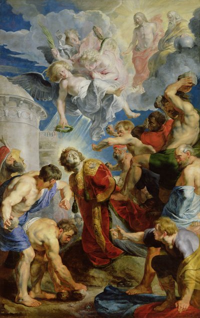 Steningen av St. Stefan, från Triptyken av St. Stefan av Peter Paul Rubens