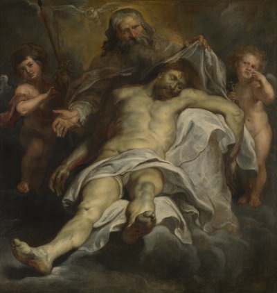 The Trinity (olja på panel) av Peter Paul Rubens
