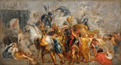 Henrik IV:s triumferande intåg i Paris, mellan 1627 och 1630. av Peter Paul Rubens
