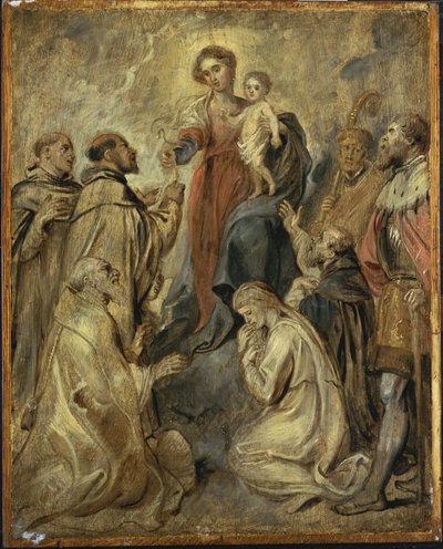 Rosenkransens jungfru och barn av Peter Paul Rubens