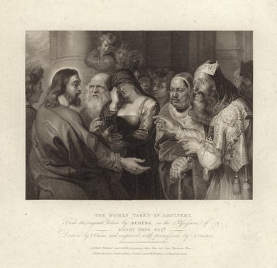 Kvinnan tagen i äktenskapsbrott av Peter Paul Rubens