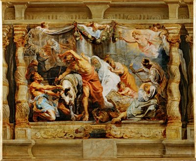 Eukaristins triumf över avgudadyrkan (målning på duk) av Peter Paul Rubens
