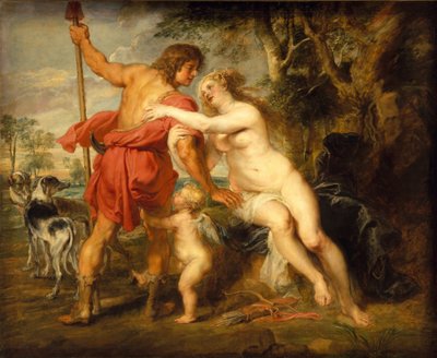 Venus och Adonis, ca 1635 av Peter Paul Rubens