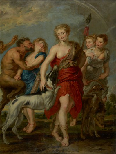 Diana och hennes nymfer på jakt, 1627-8 av Peter Paul studio of Rubens