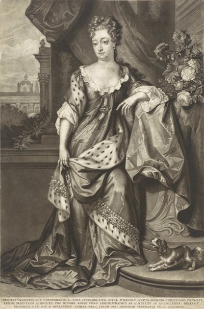 Christine Charlotte av Württemberg 1645-1699, prinsessa av Östfrisland, ca 1699. av Peter Schenk