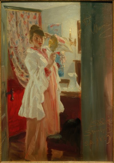 Interiör. Konstnärens fru av Peder Severin Krøyer