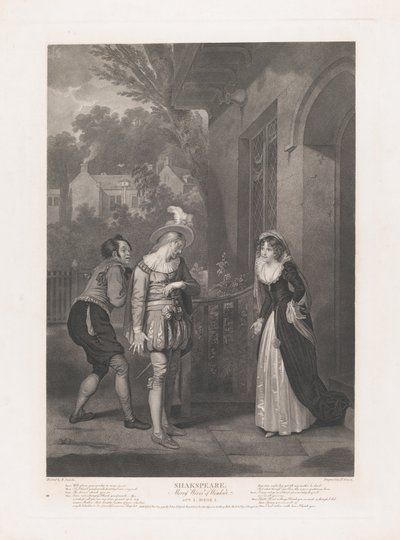 Anne Page, Slender and Shallow Shakespeare, Merry Wives of..., publicerad första gången 1792, återutgiven 1852. av Peter Simon