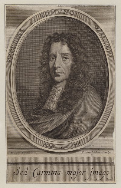 Edmund Waller, engelsk poet och politiker (gravyr) av Peter Vanderbank