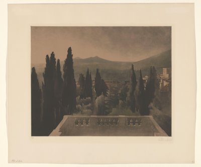 Utsikt från en balkong av Peter Vilhelm Ilsted (signed by artist)