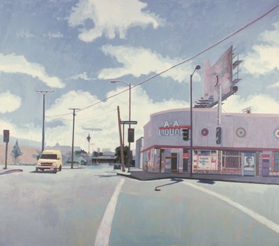 AA Liquor Store, Los Angeles, 2001 (olja på duk) av Peter Wilson
